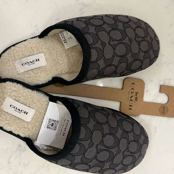 Coach Black and Gray Slippers - Picture 7 of 10